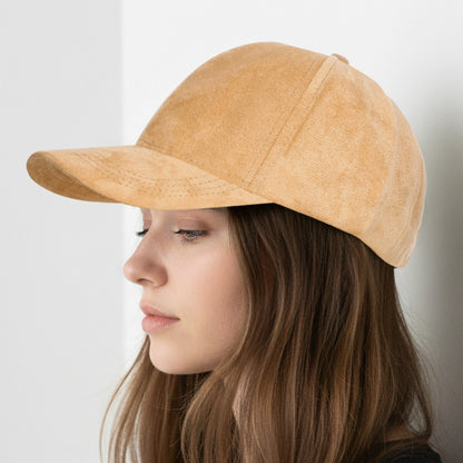 Casquette Femme Skyline Effet Daim Beige