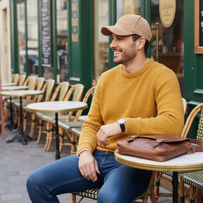 Casquette Skyline Effet Daim Beige