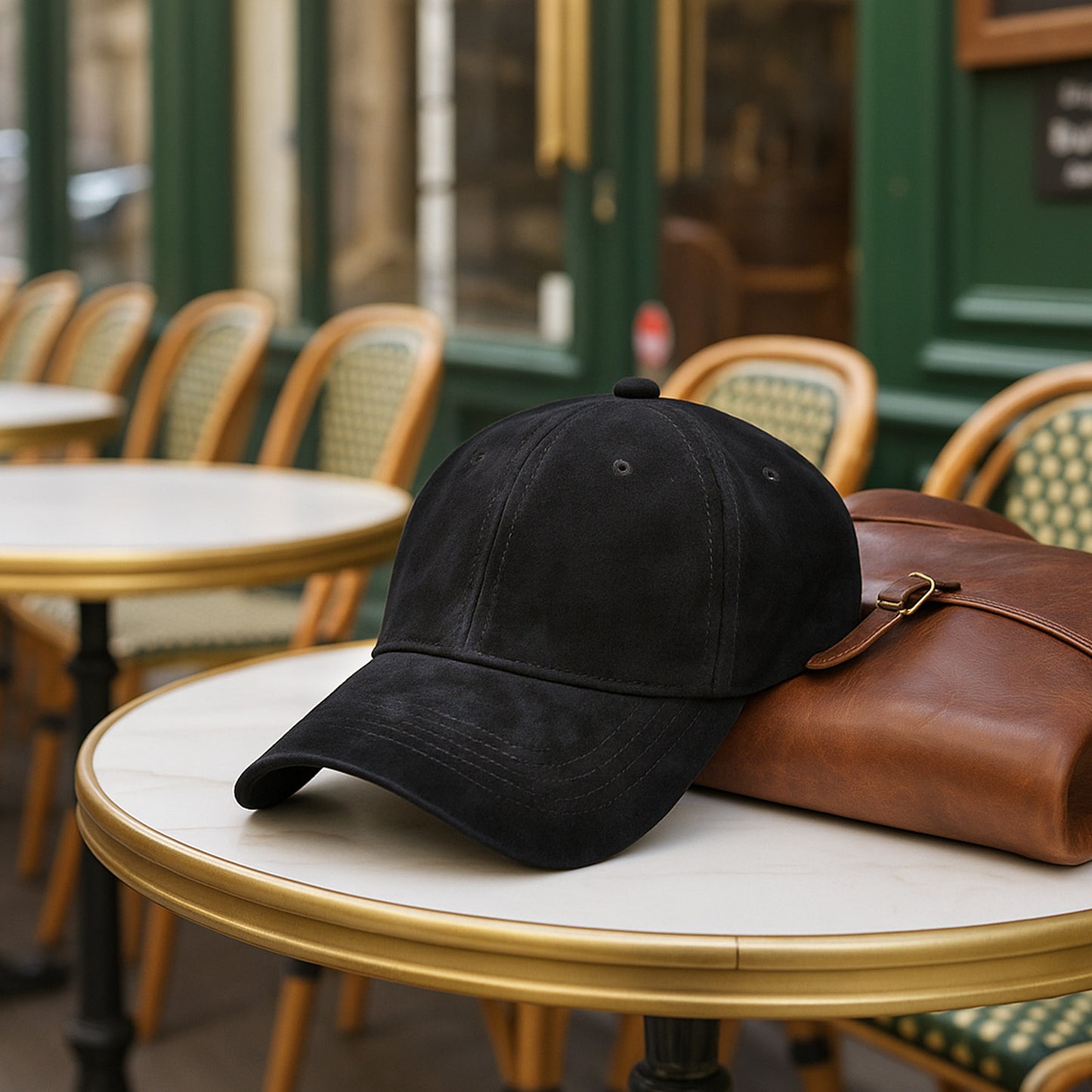 Casquette Skyline Effet Daim Noir