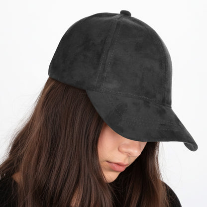 Casquette Femme Skyline Effet Daim Noir