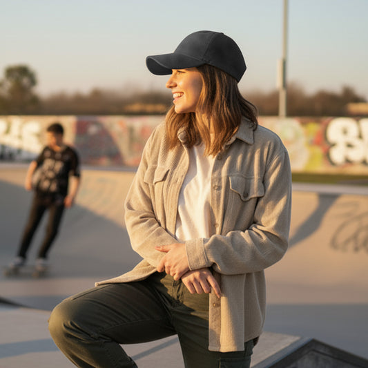 Casquette Skyline Effet Daim Noir