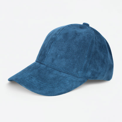Casquette Femme Skyline Effet Daim Bleu canard
