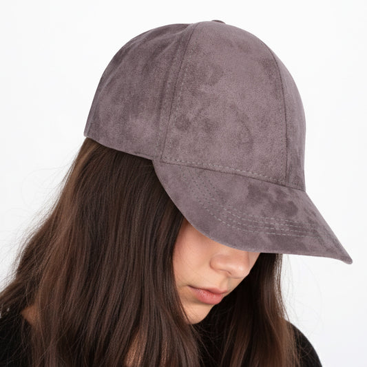 Casquette Femme Skyline Effet Daim Taupe