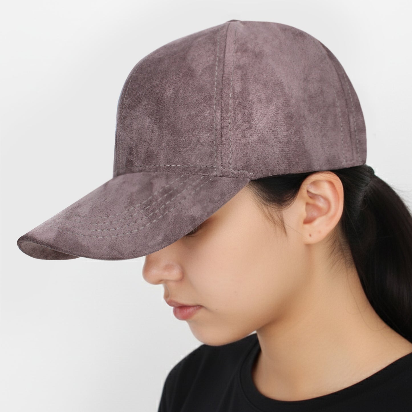 Casquette Femme Skyline Effet Daim Taupe