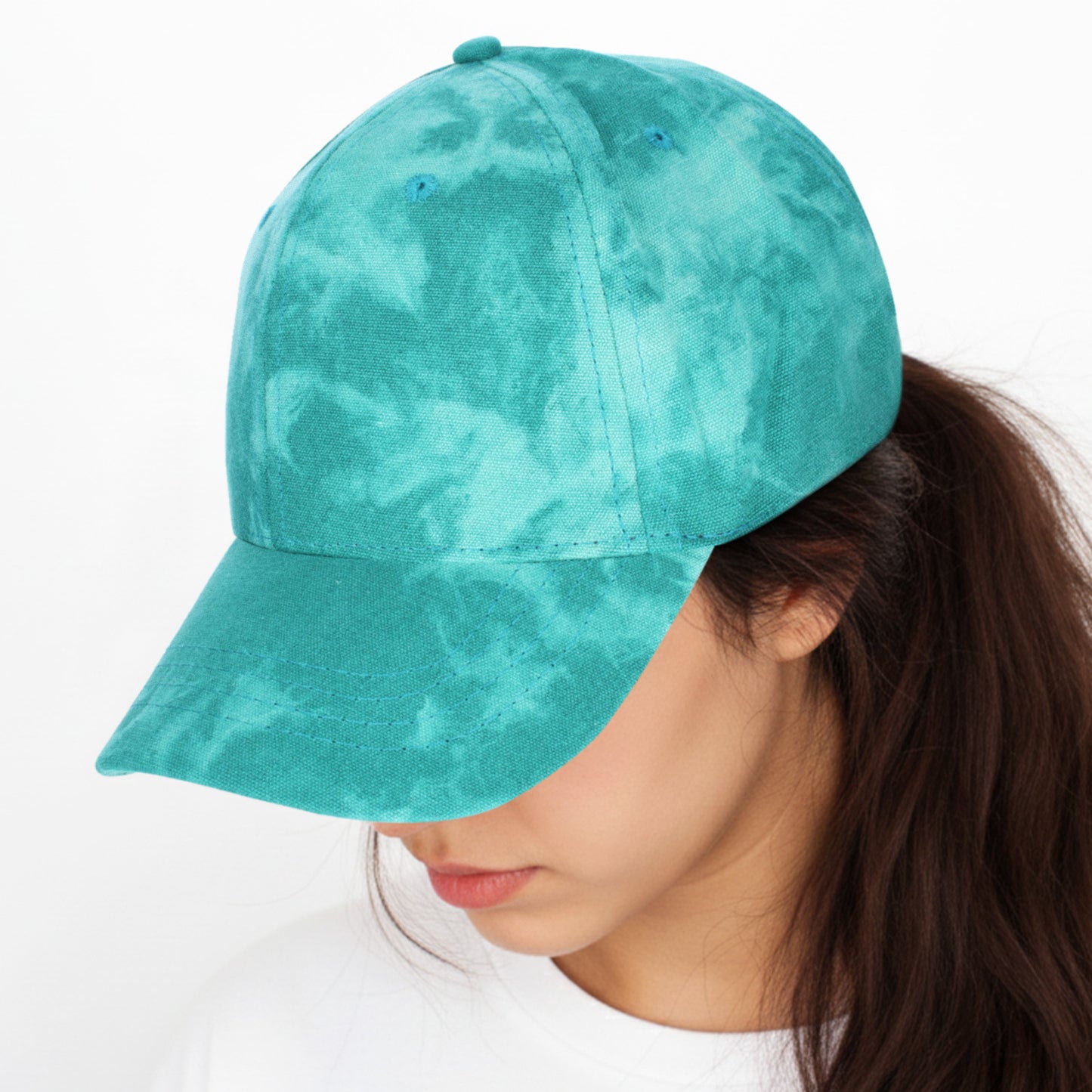 Casquette Femme Tie and Dye Vert Turquoise