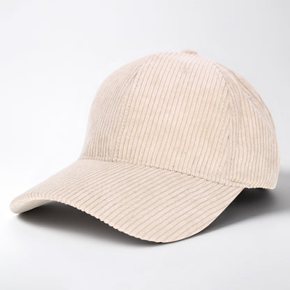 Casquette Femme Velvet Grace en Velours Côtelé Beige