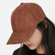 Casquette Femme Velvet Grace en Velours Côtelé Marron