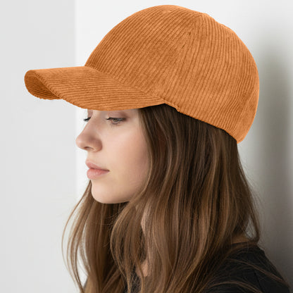 Casquette Femme Velvet Grace en Velours Côtelé Camel