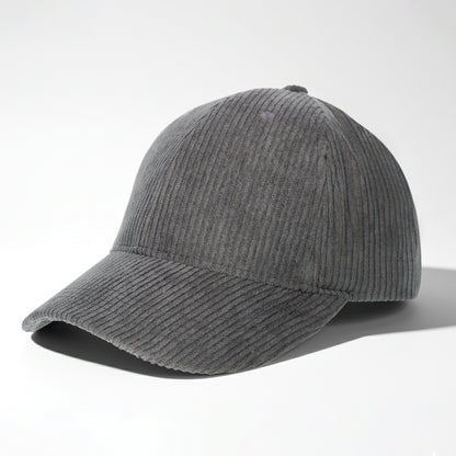 Casquette Femme Velvet Grace en Velours Côtelé Gris
