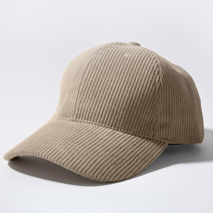 Casquette Femme Velvet Grace en Velours Côtelé Taupe