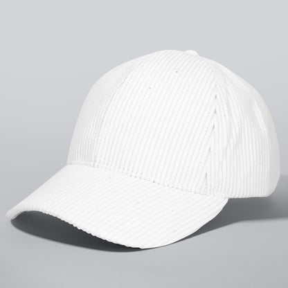 Casquette Femme Velvet Grace en Velours Côtelé Blanc