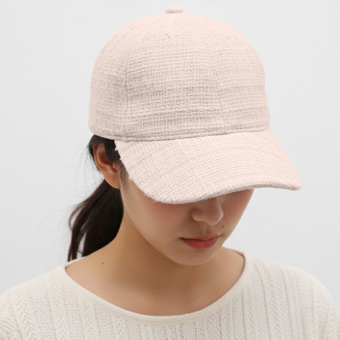 Casquette Femme Casual Spirit en Tweed Beige