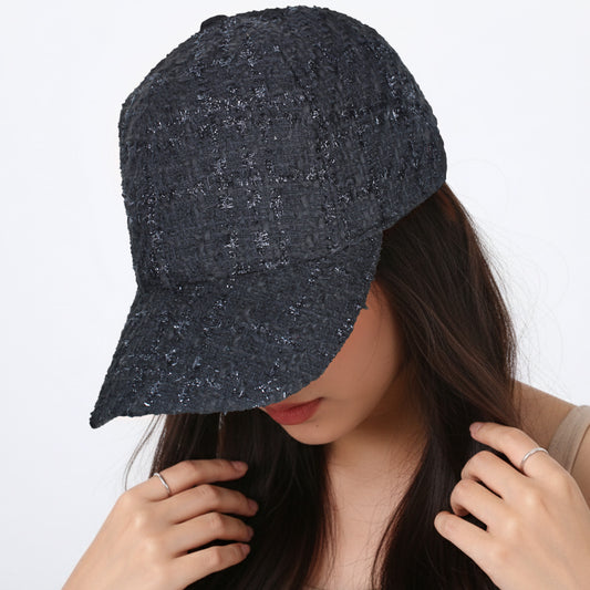 Casquette Femme Casual Spirit en Tweed Noir