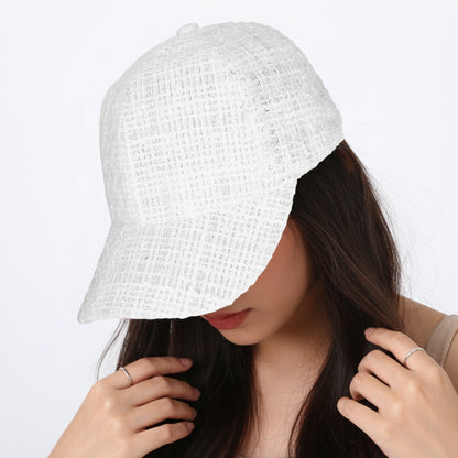 Casquette Femme Casual Spirit en Tweed Blanc