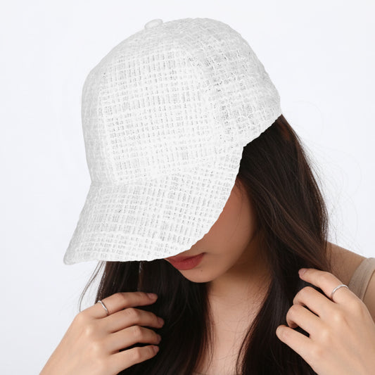 Casquette Femme Casual Spirit en Tweed Blanc