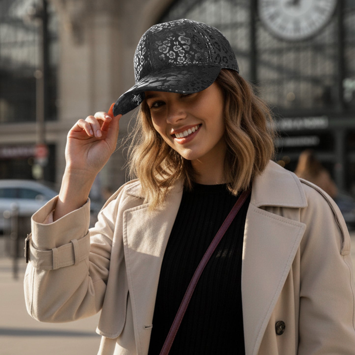 Casquette Femme Leo Spirit Shiny Noir