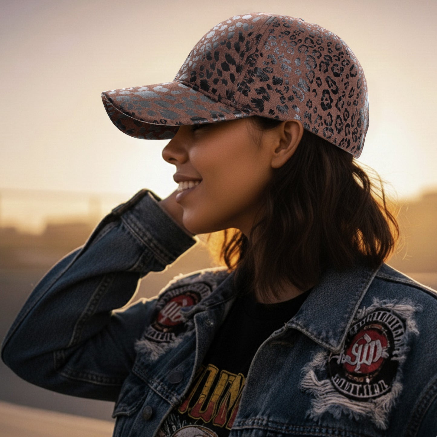 Casquette Femme Leo Spirit Shiny Marron