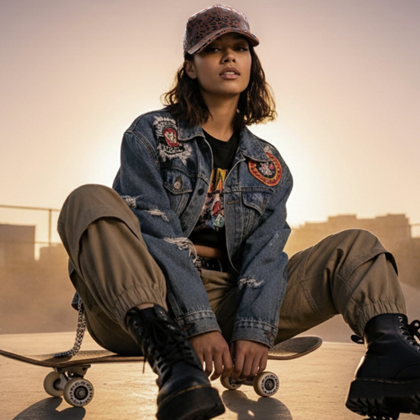 Casquette Femme Leo Spirit Shiny Marron