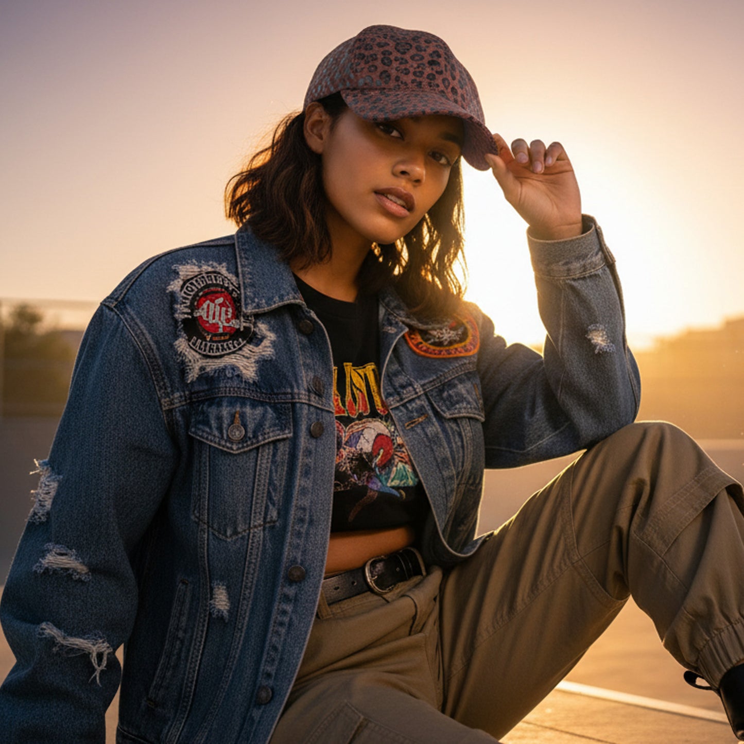 Casquette Leo Spirit Shiny Marron