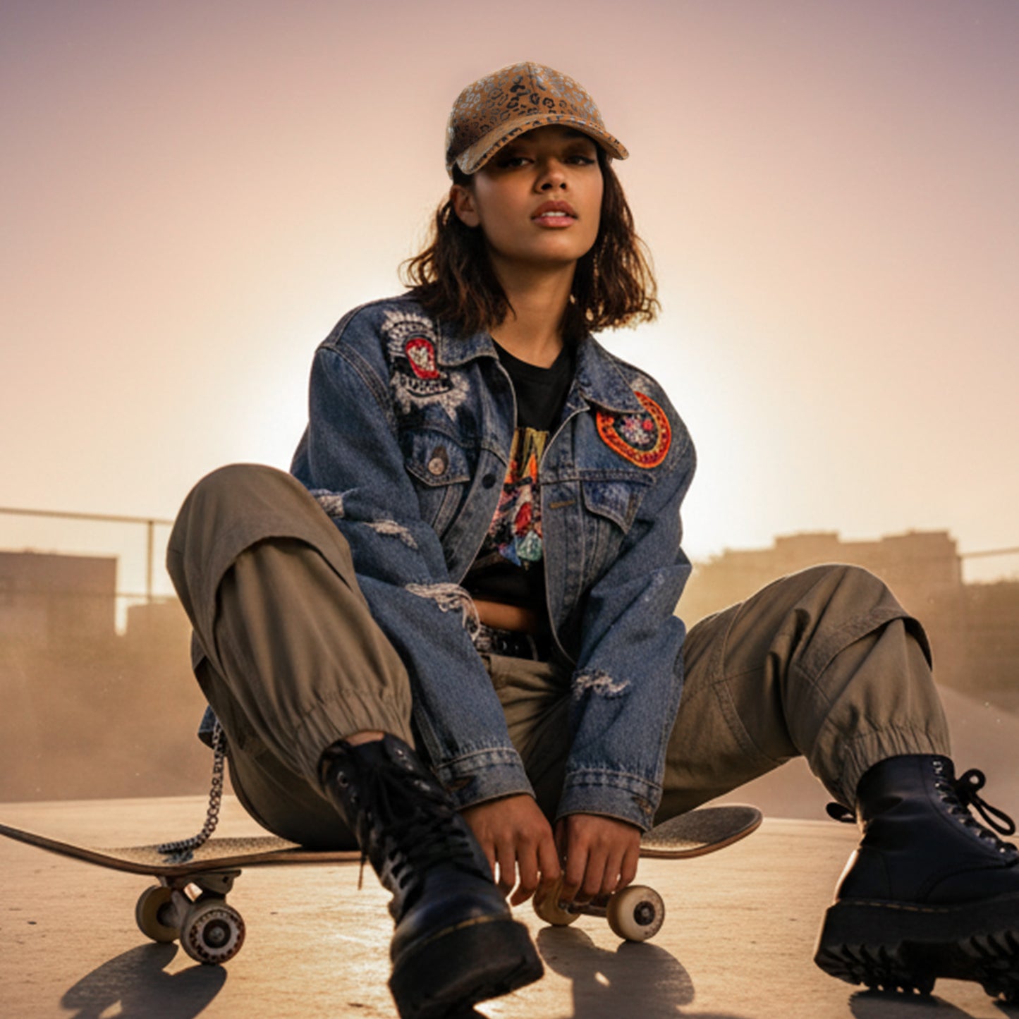 Casquette Femme Leo Spirit Shiny Marron Clair