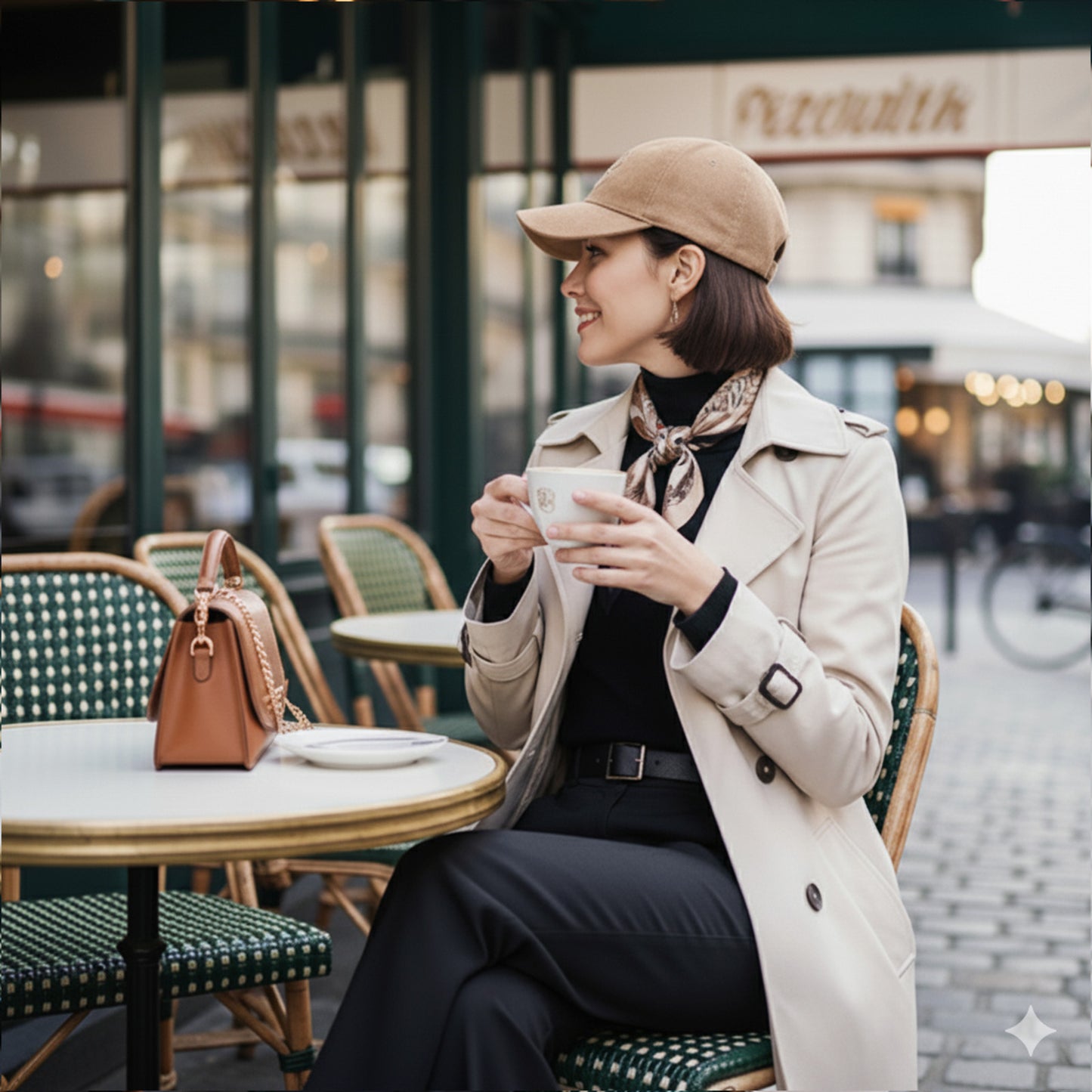 Casquette Femme Clover Heart Effet Daim Beige