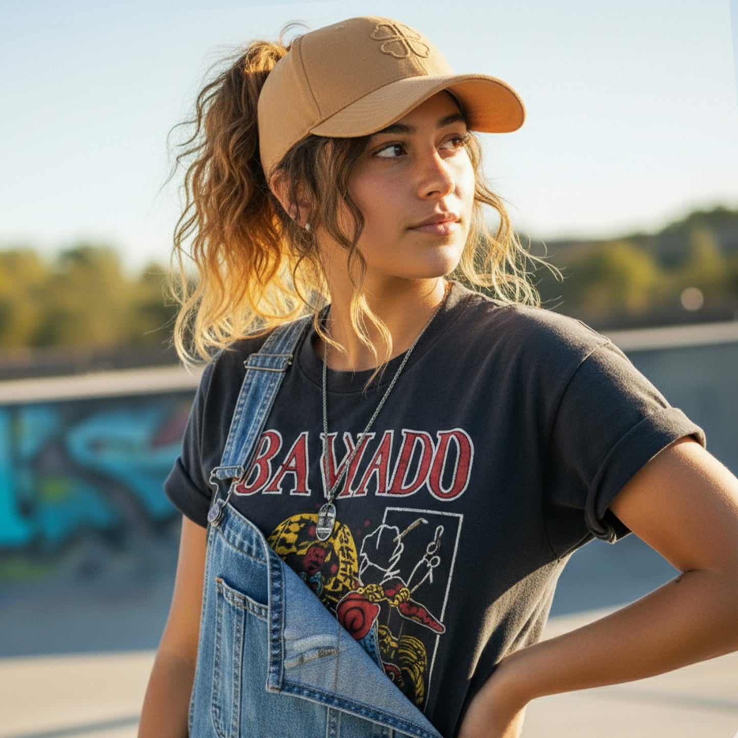 Casquette Femme Clover Heart Effet Daim Beige