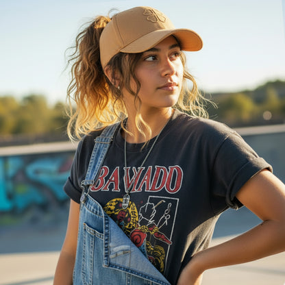 Casquette Femme Clover Heart Effet Daim Beige