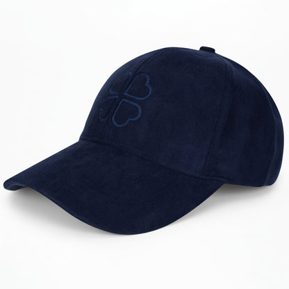 Casquette Femme Clover Heart Effet Daim Bleu Marine