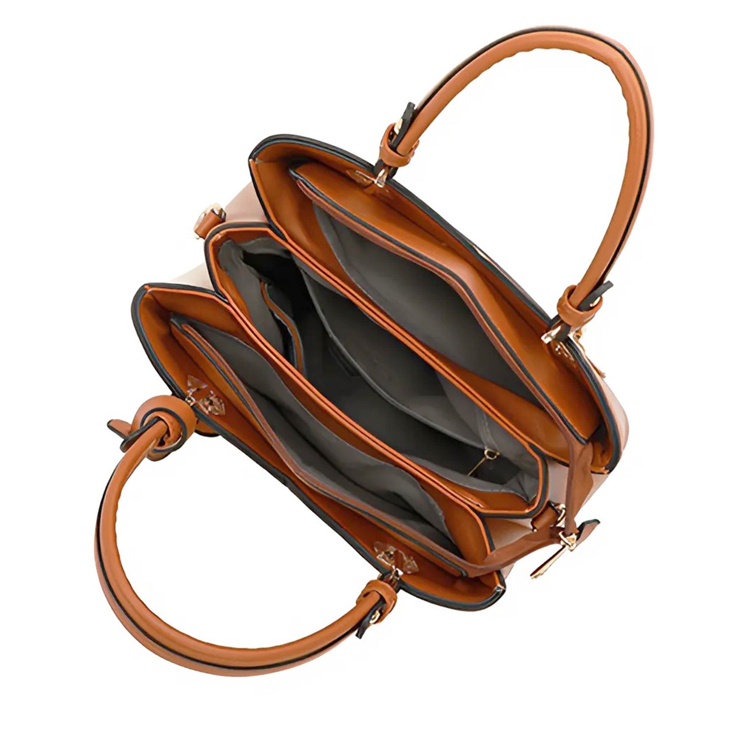 Sac à Main en Similicuir Grainé Le Contraste Beige