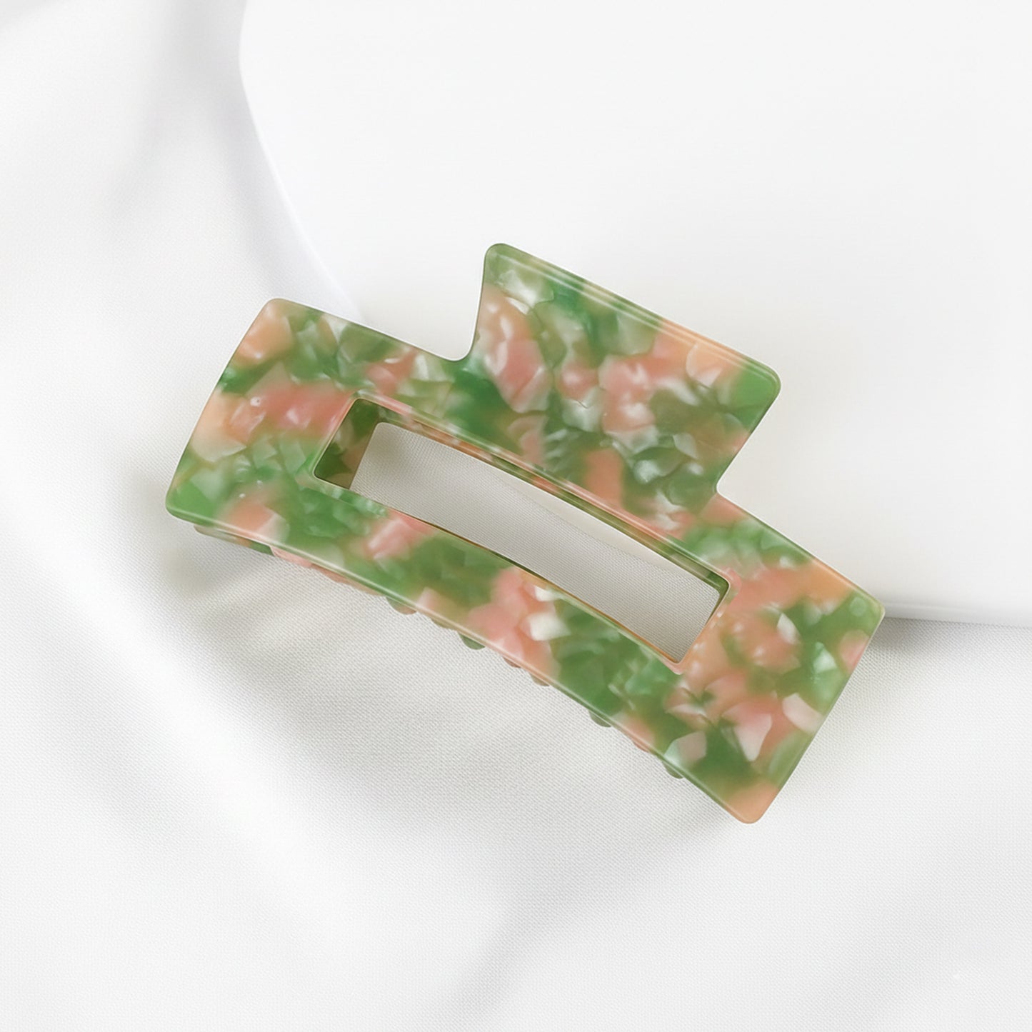 Mini Pince Crabe Effet Marbré Jardin Minéral Vert Sauge