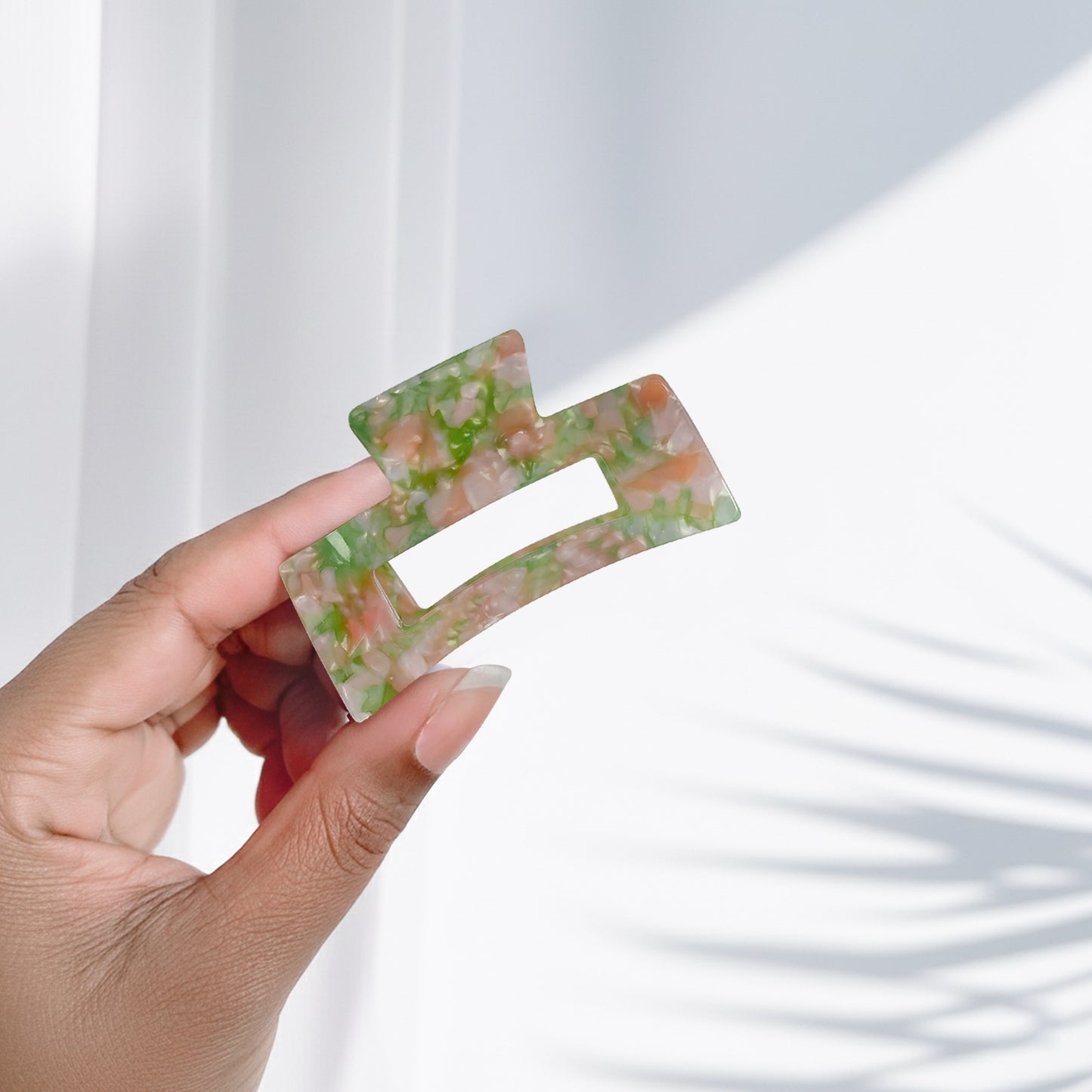 Mini Pince Crabe Effet Marbré Jardin Minéral Vert Sauge