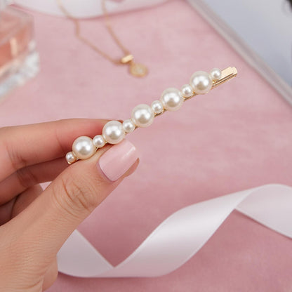 Barrette Fine Solenne Perles Minimal