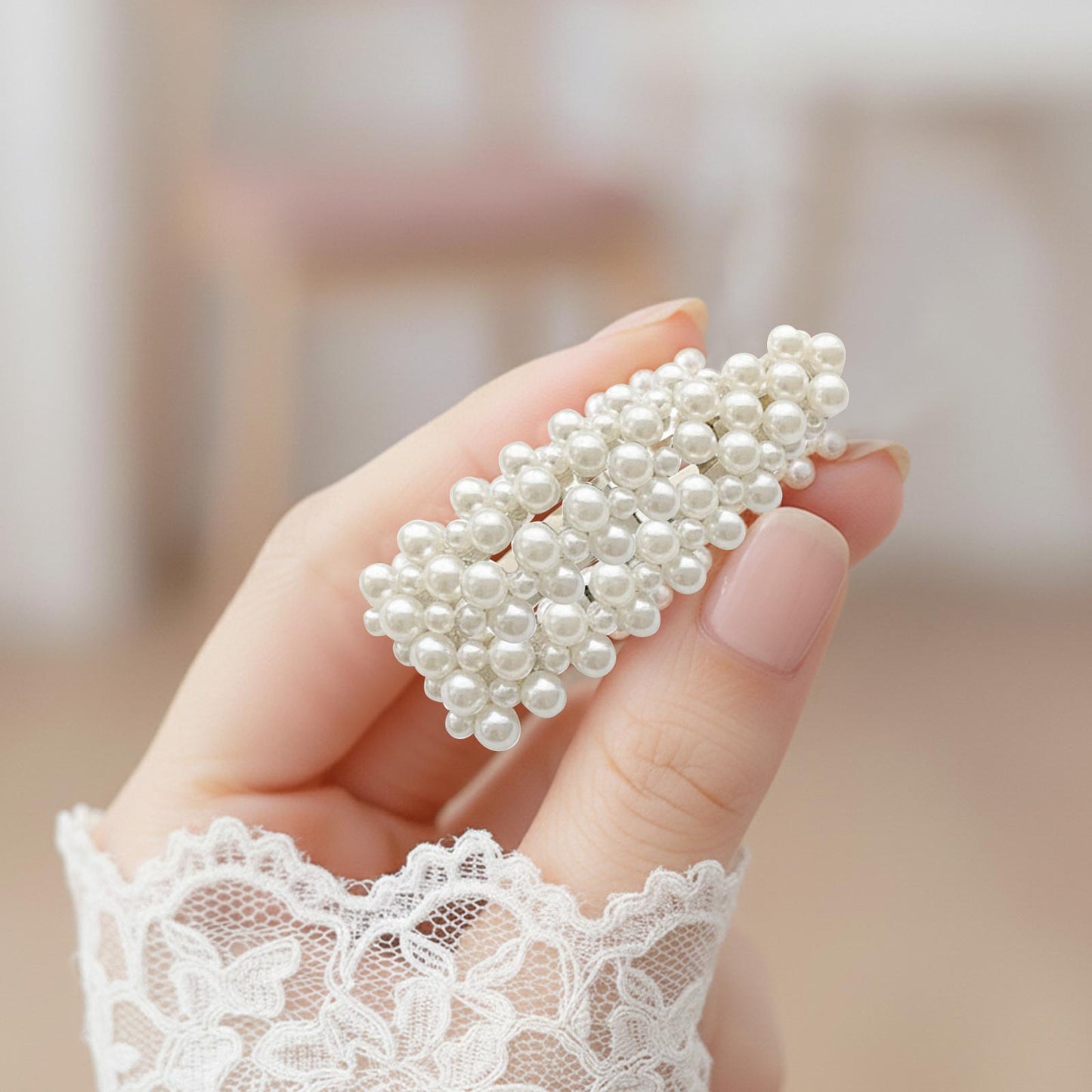 Pince Plate Tamara Large Éclat de Perles