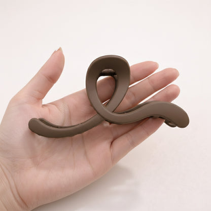 Pince Cheveux Nœud Effet Ruban Marron