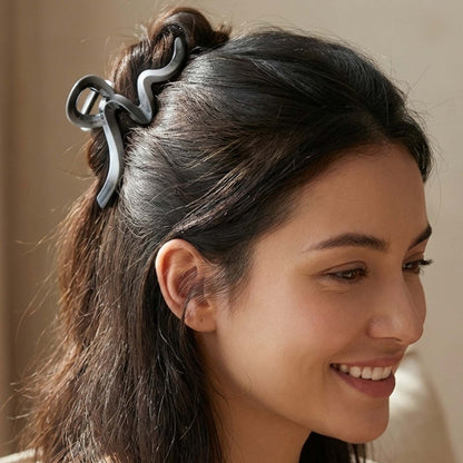 Pince Cheveux à Contraste Wavy Noire