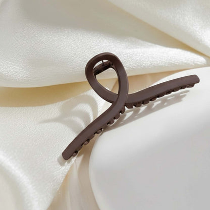 Pince Cheveux Mat Allure Croisée Marron