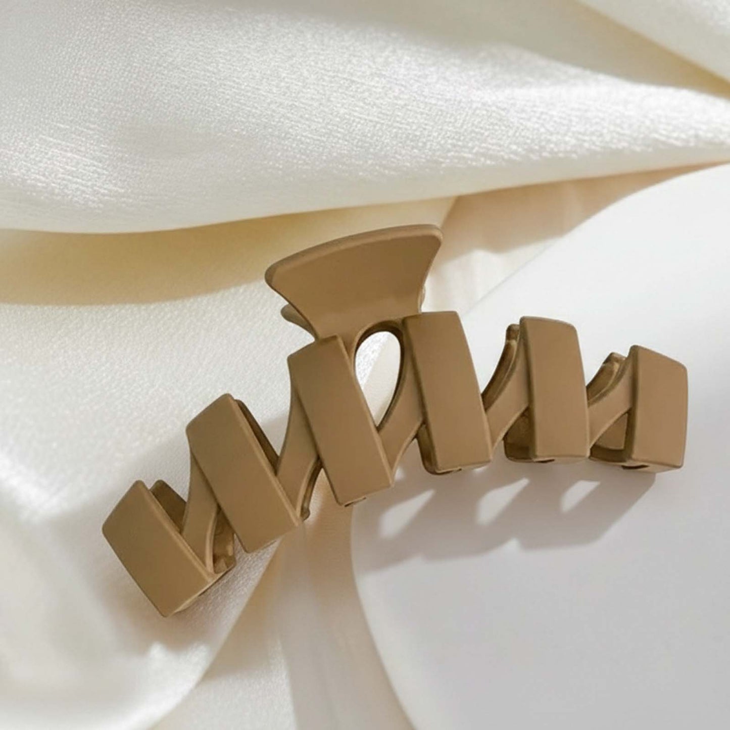 Pince Cheveux Flow Ondulée Taupe