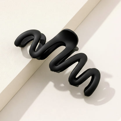Pince Cheveux Zigzag Hallo Effet Mat Noir