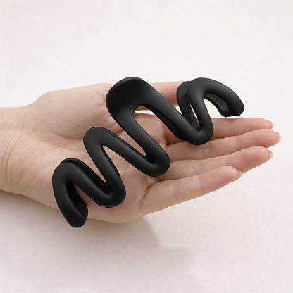 Pince Cheveux Zigzag Hallo Effet Mat Noir