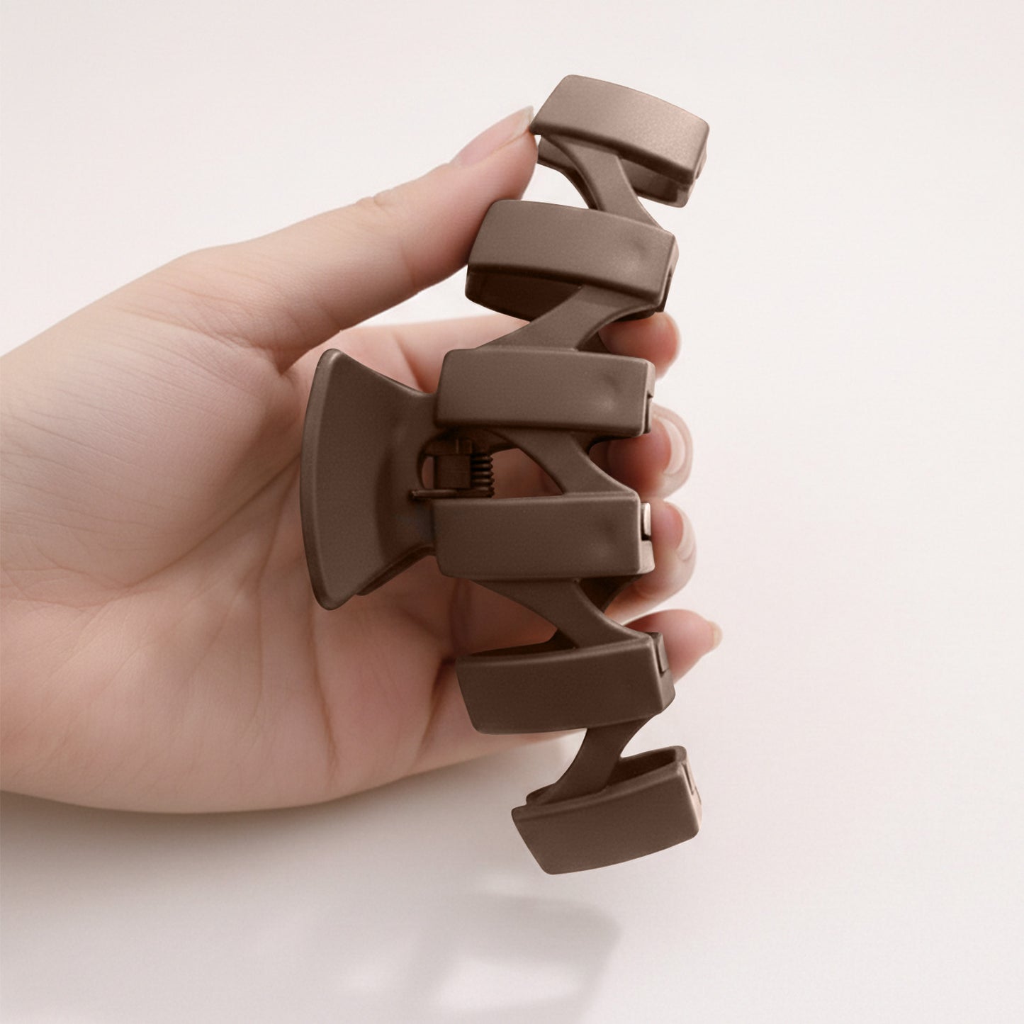 Pince Cheveux Flow Ondulée Graphique Marron