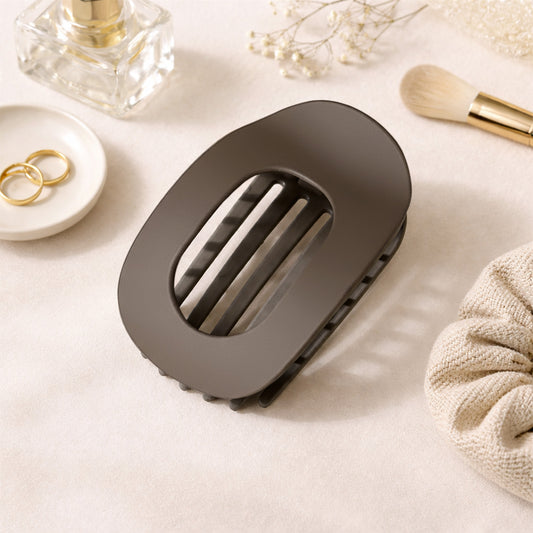 Pince Cheveux Plate Forme Galet Marron Foncé