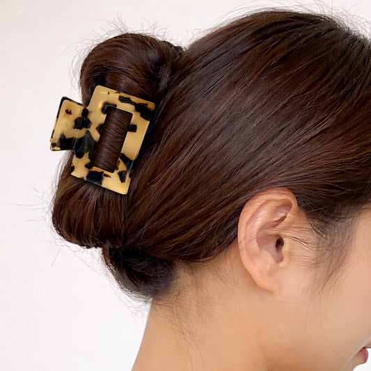 Pince Cheveux Sasstie Ambre Marbré Glossy