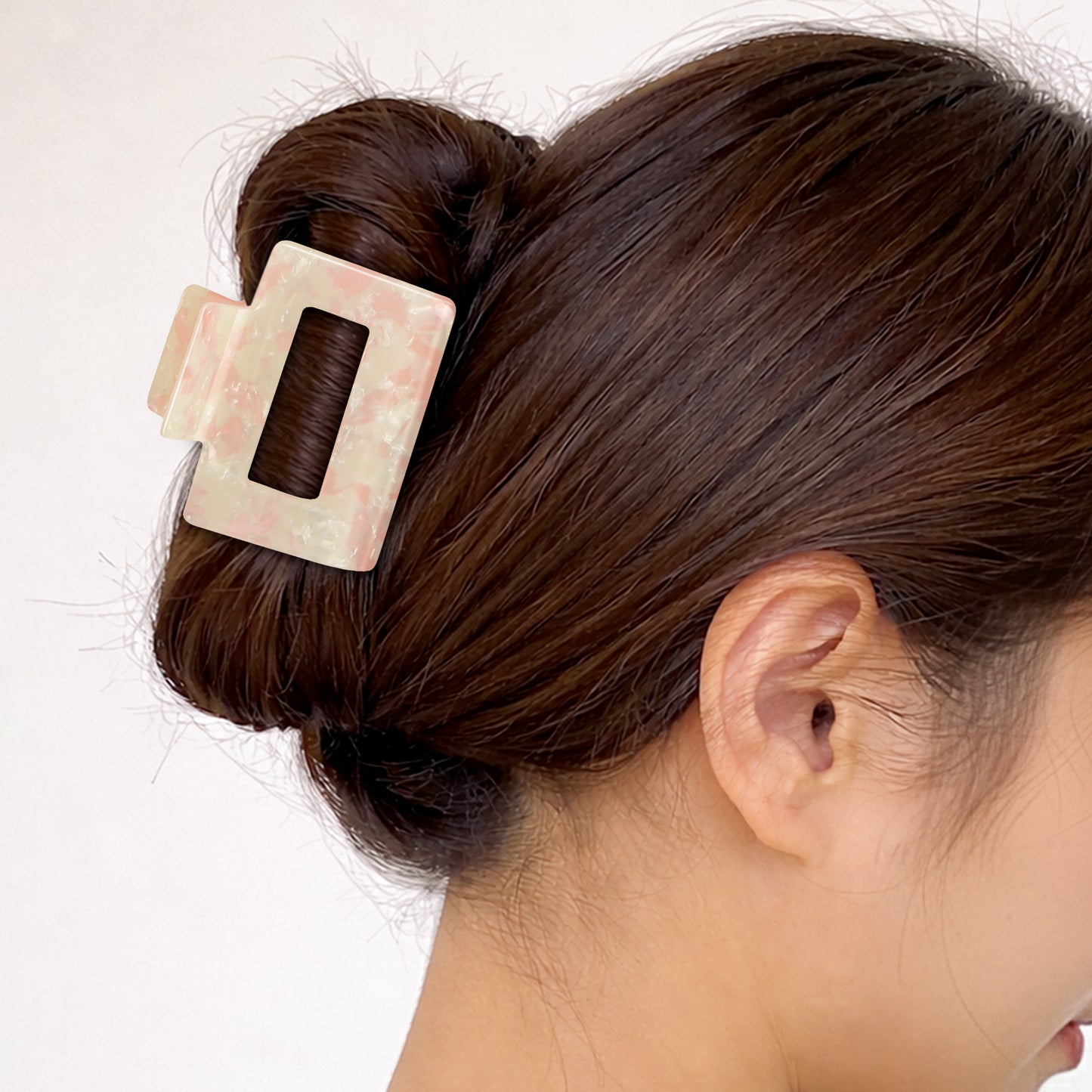 Pince Cheveux Sasstie Quartz Rose Clair Glossy