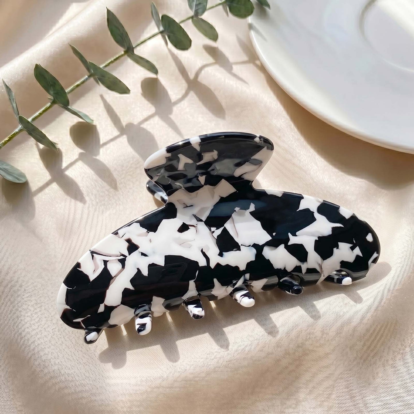 Pince Cheveux Mosaïque Romane Onyx Nacré