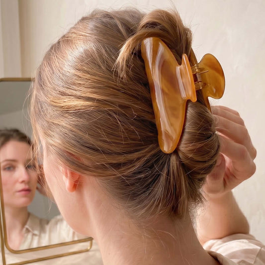 Pince Cheveux Mosaïque Romane Caramel Glossy