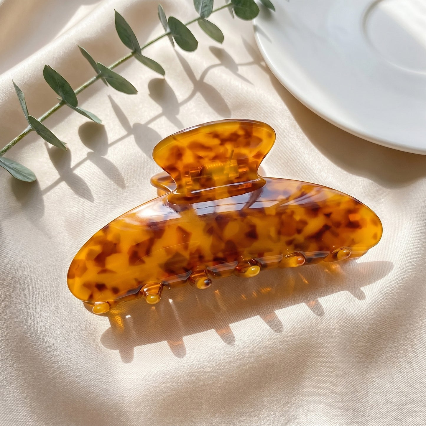 Pince Cheveux Mosaïque Romane Caramel Moucheté