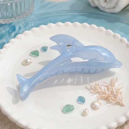Pince Cheveux Dauphin Albane Bleu Azur Nacré