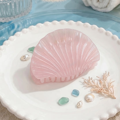Pince Cheveux Coquillage Marina Éclat de Quartz Rose