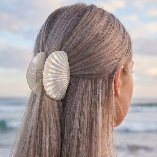 Pince Cheveux Coquillage Marina Lumière d'Ivoire