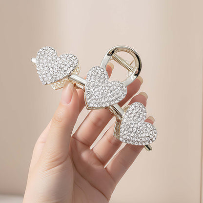 Pince Bijou Cœur de Cristal en Strass